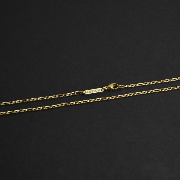 Personalized Figaro Chain - Gold 3mm