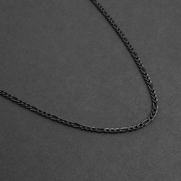 Figaro Chain Necklace - Black 3mm