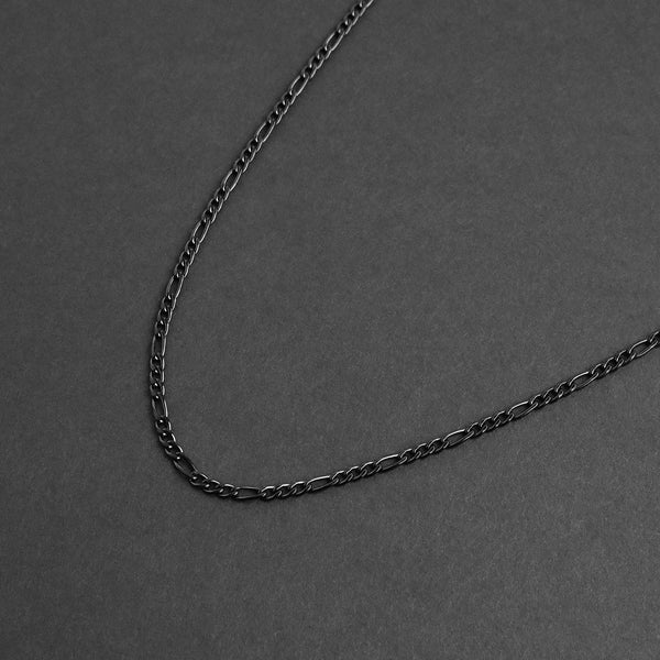 Figaro Chain Necklace - Black 3mm