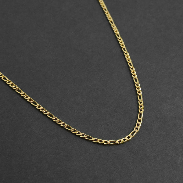 Figaro Chain Necklace - Gold 3mm