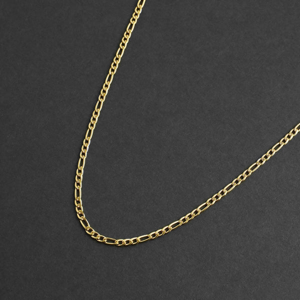 Figaro Chain Necklace - Gold 3mm