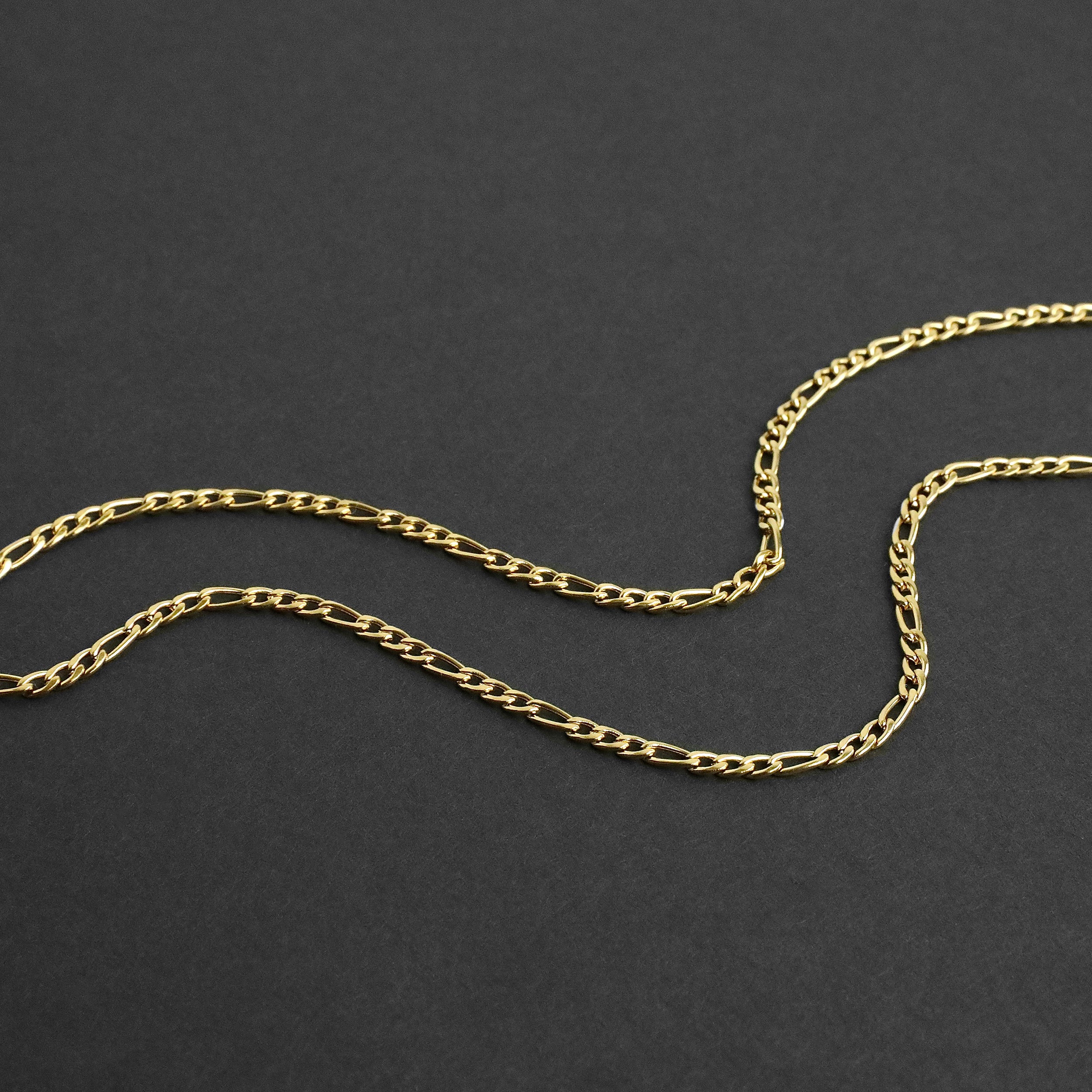 Figaro Chain Necklace - Gold 3mm