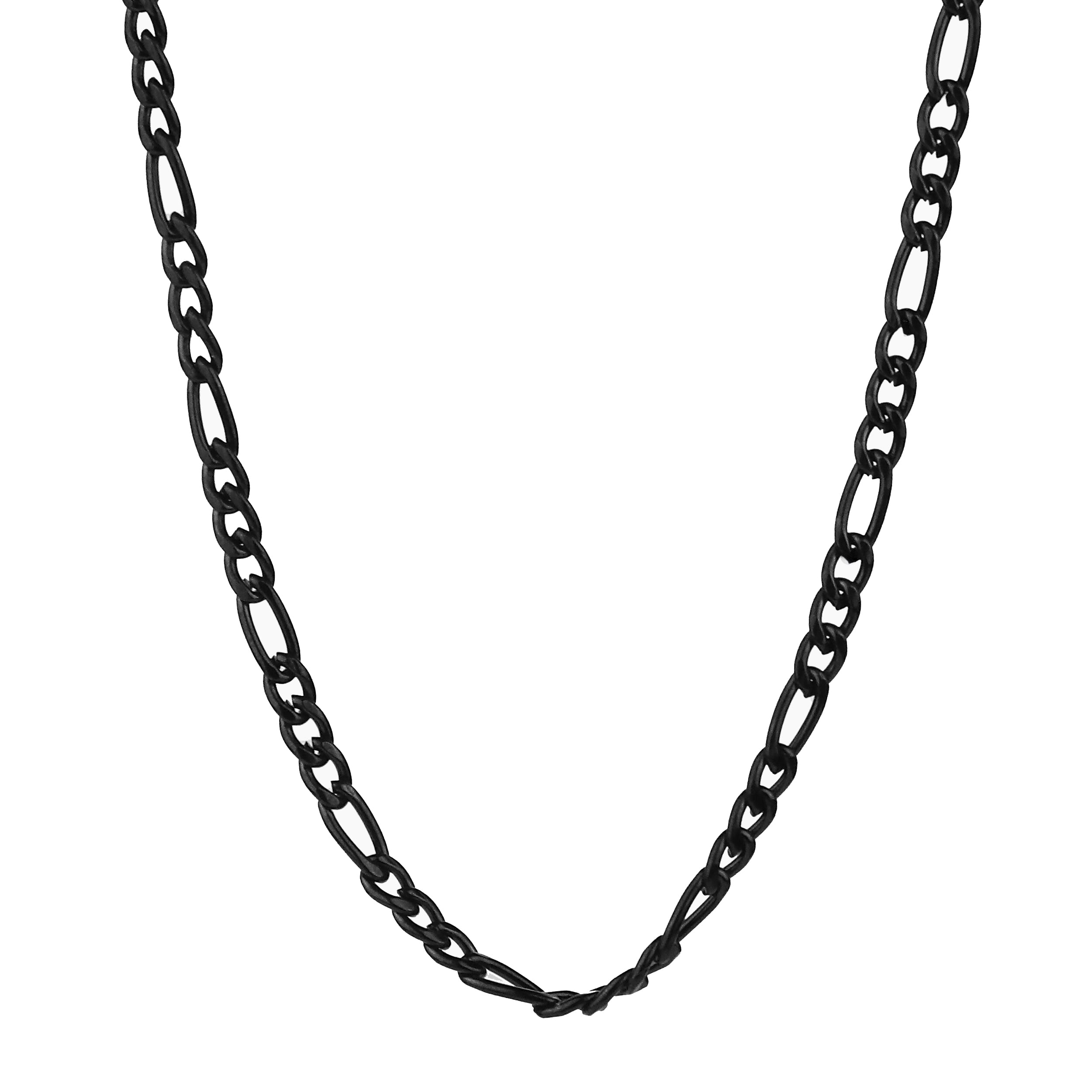 Figaro Chain Necklace - Black 3mm