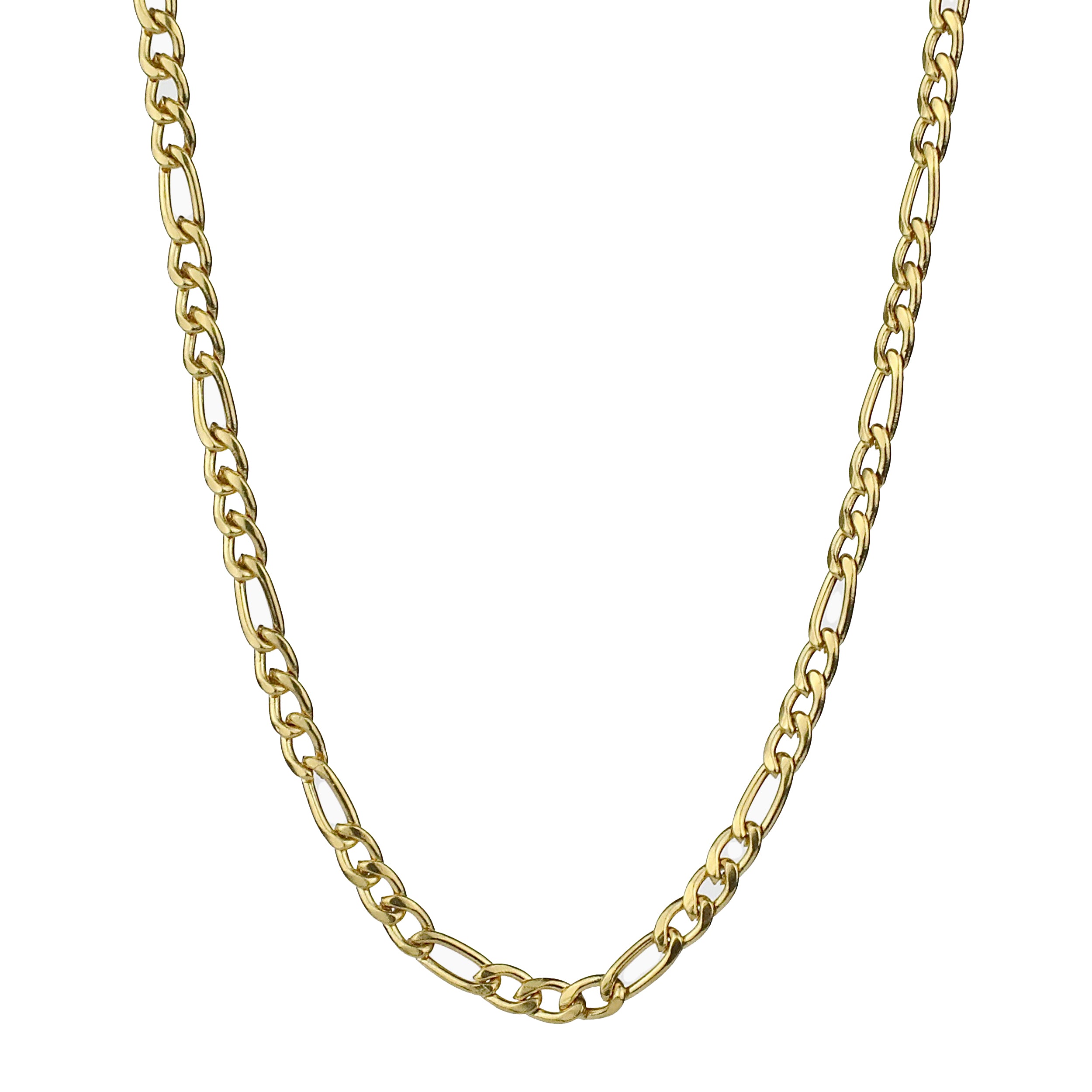 Figaro Chain Necklace - Gold 3mm