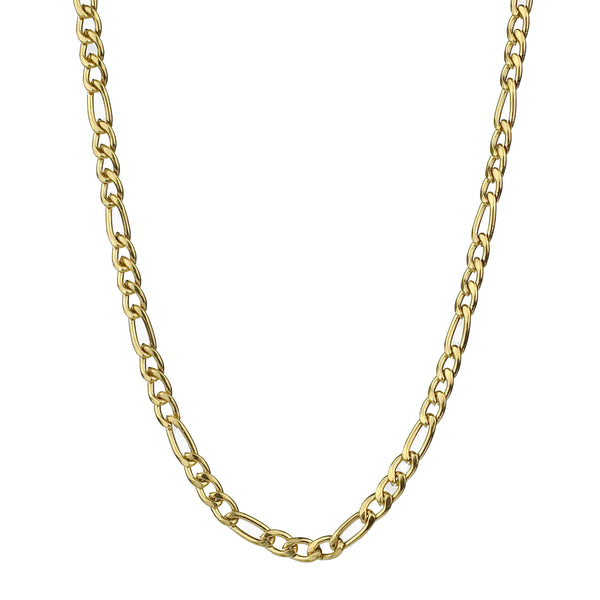 Figaro Chain Necklace - Gold 3mm