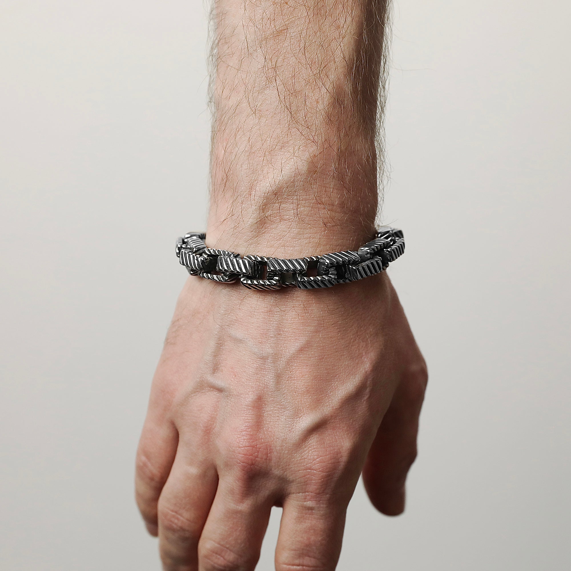 Rugged Chain Bracelet - Silver 12mm