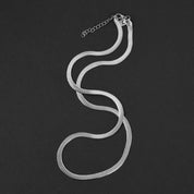 Herringbone Chain Necklace - Silver 5mm