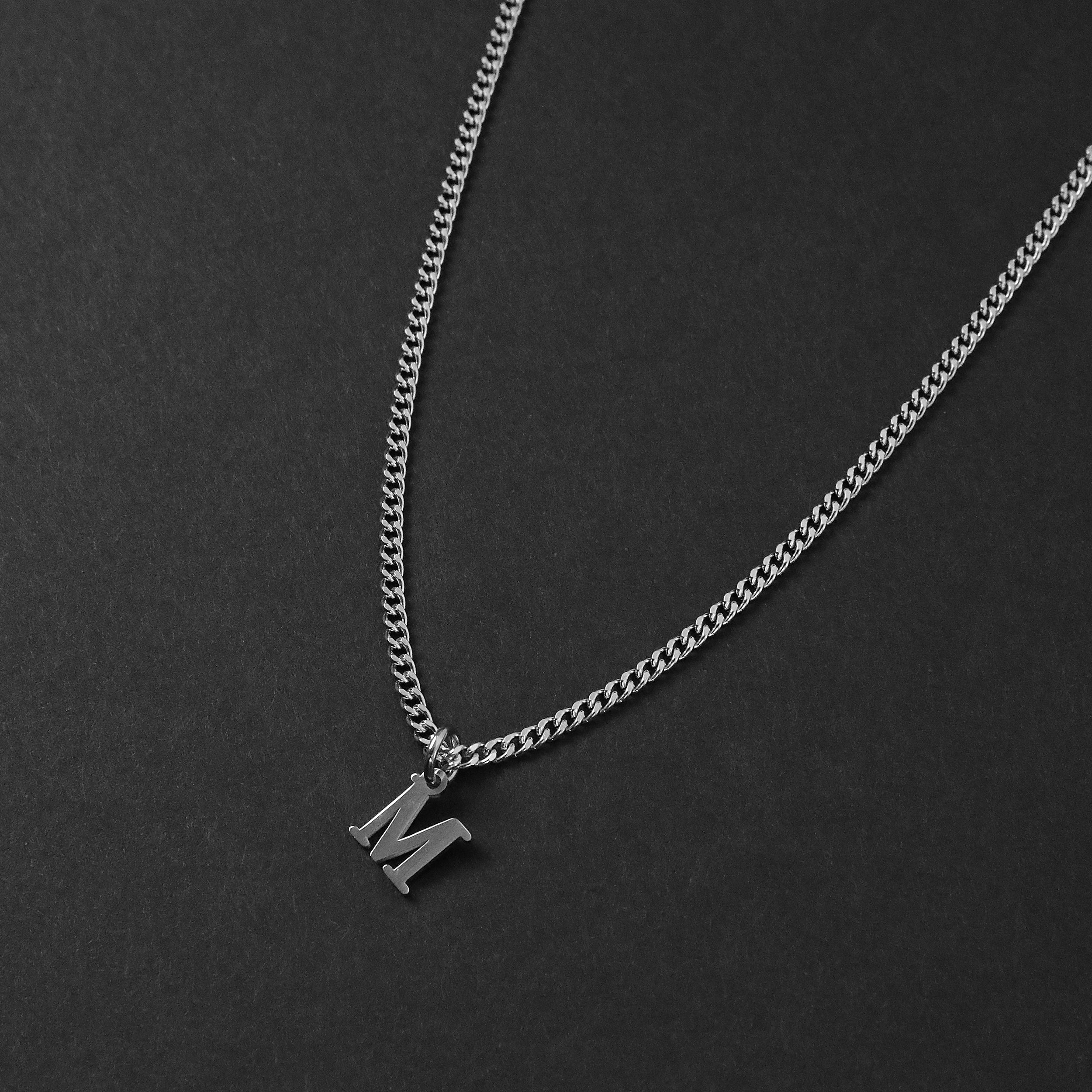 Minimal Initial Necklace - Silver