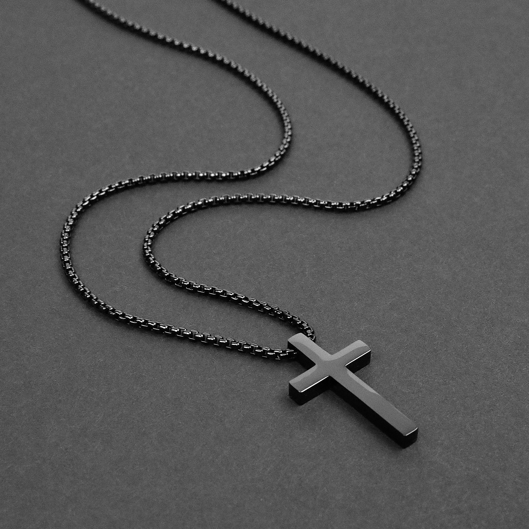 Prime Cross Necklace - Black