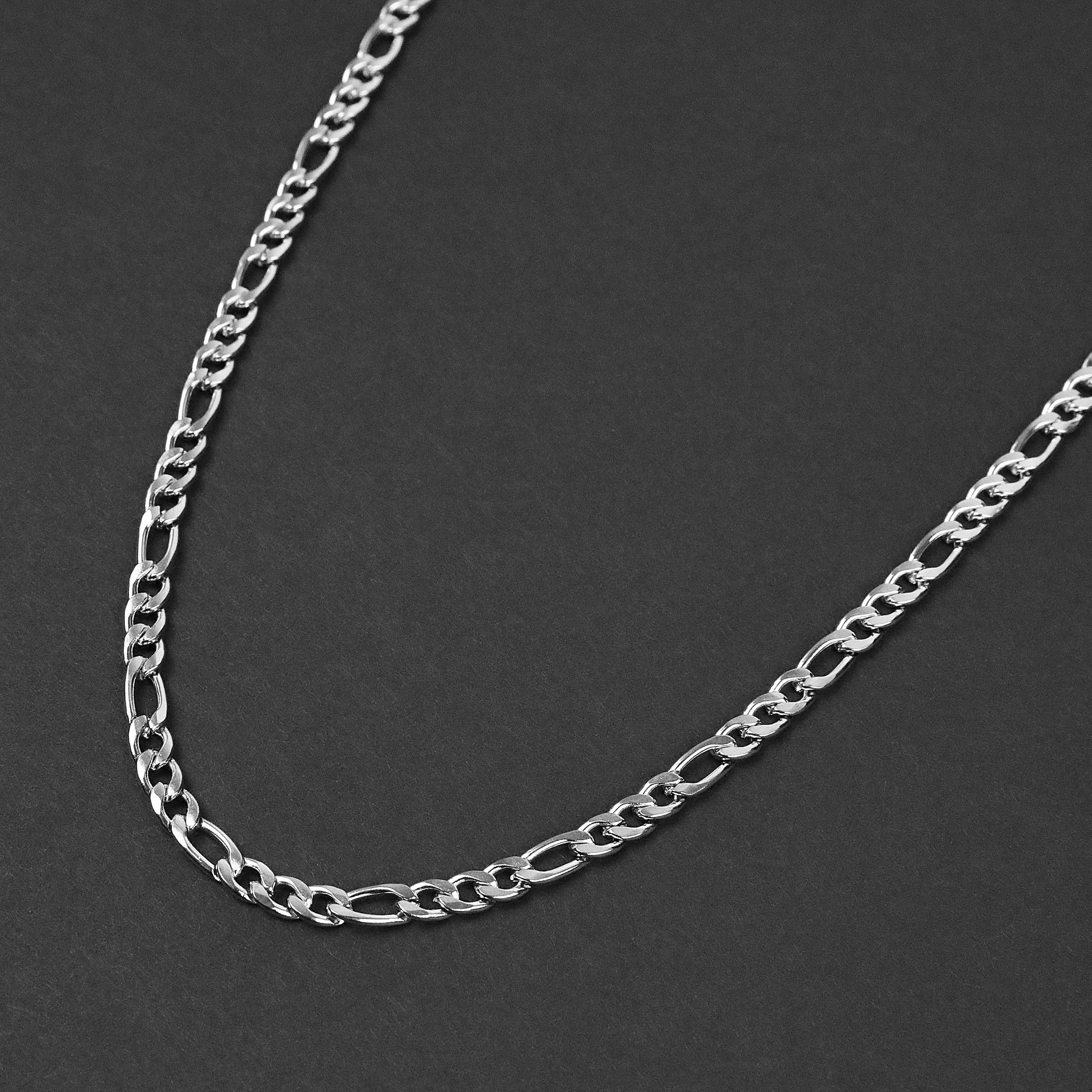 Figaro Chain Necklace - Silver 4.5mm