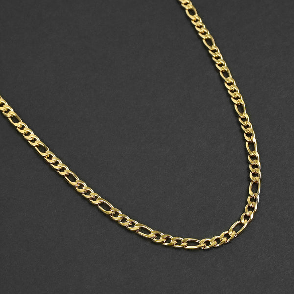 Figaro Chain Necklace - Gold 4.5mm