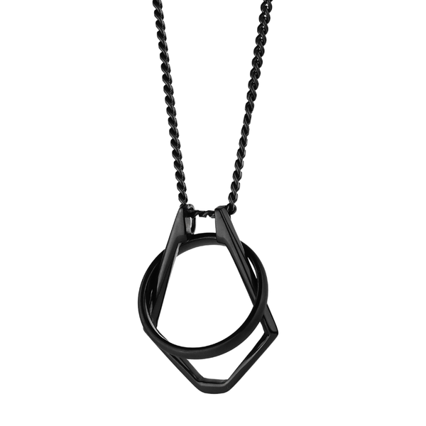 Ring Holder Necklace - Black