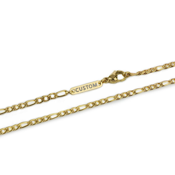 Personalized Figaro Chain - Gold 3mm