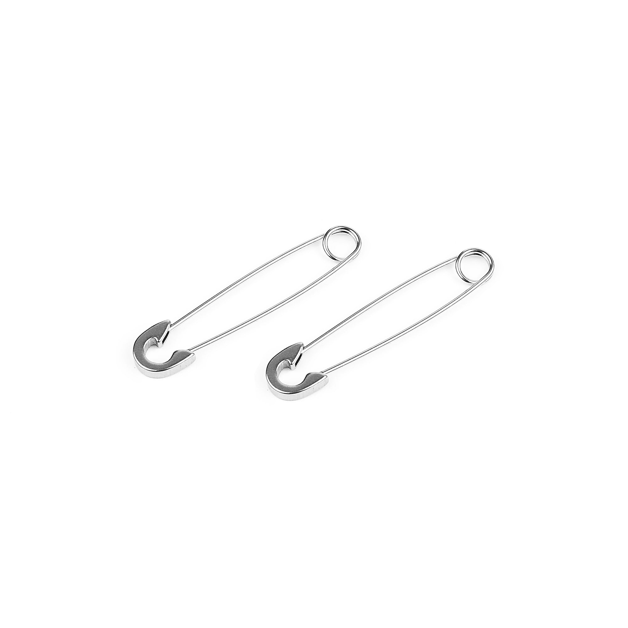 Surgical steel store safety pin earrings