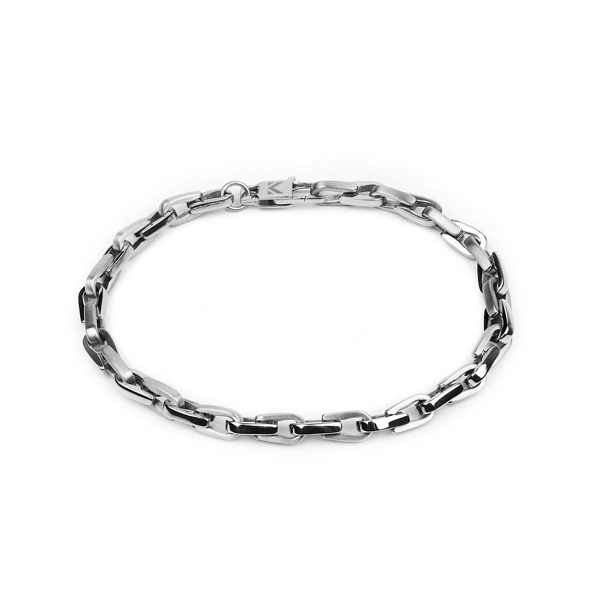 Horseshoe Link Chain Bracelet Silver 5mm