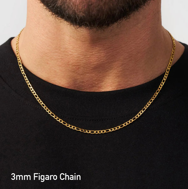 Personalized Figaro Chain - Gold 3mm