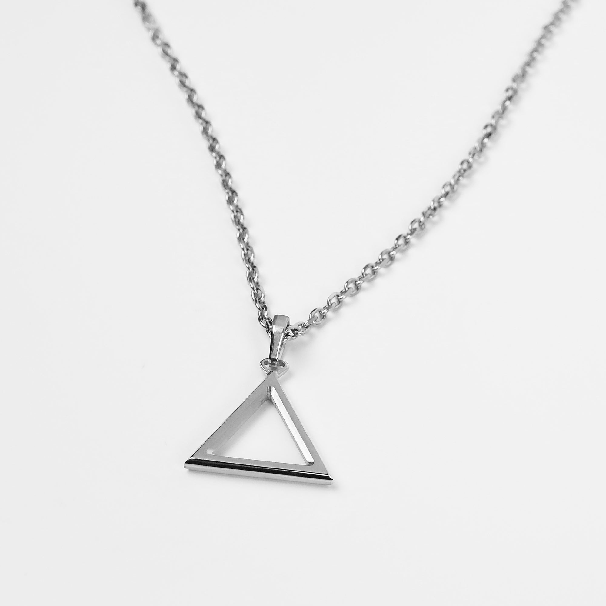 Nomad Triangle Necklace - Silver
