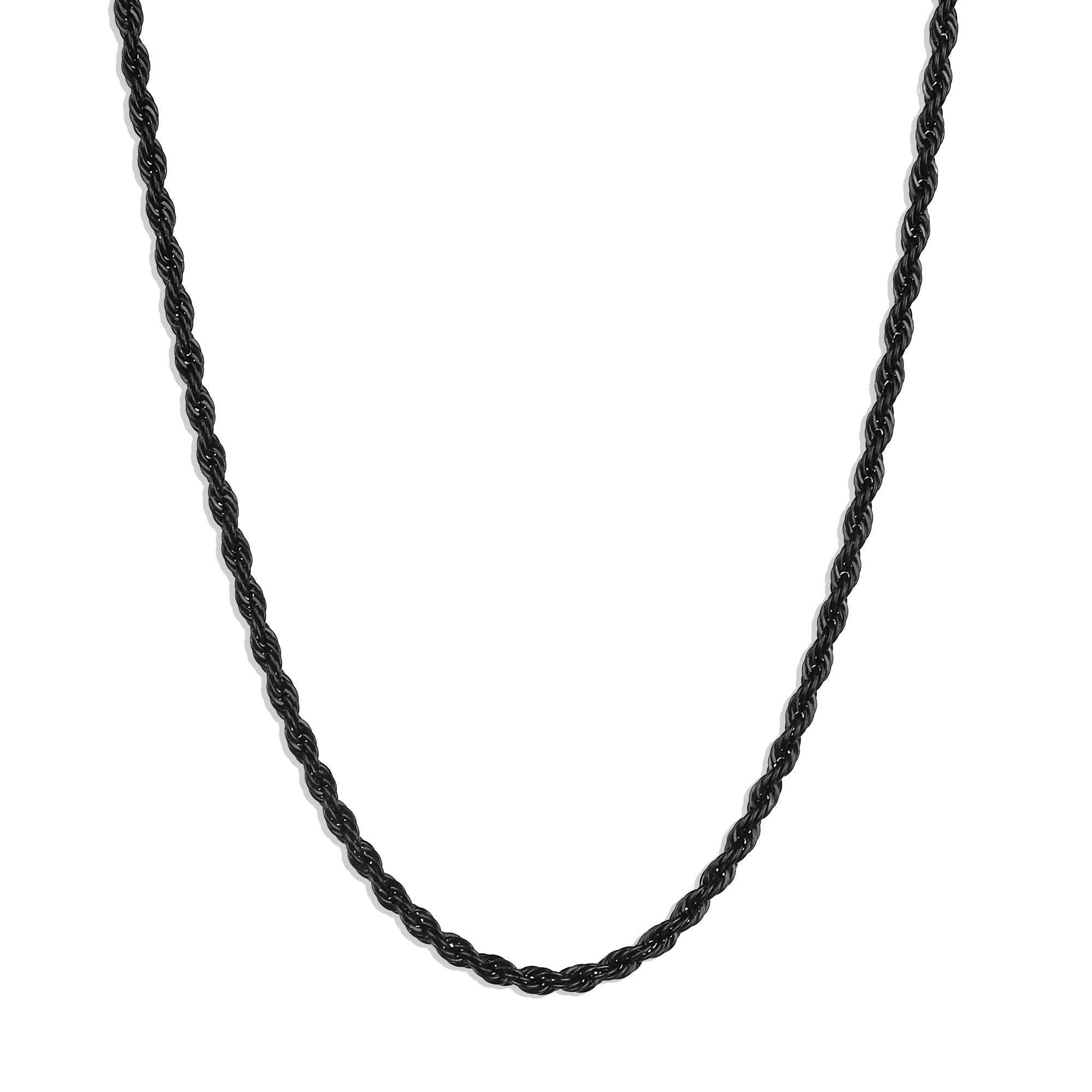 Rope Chain Necklace - Black 2.5mm