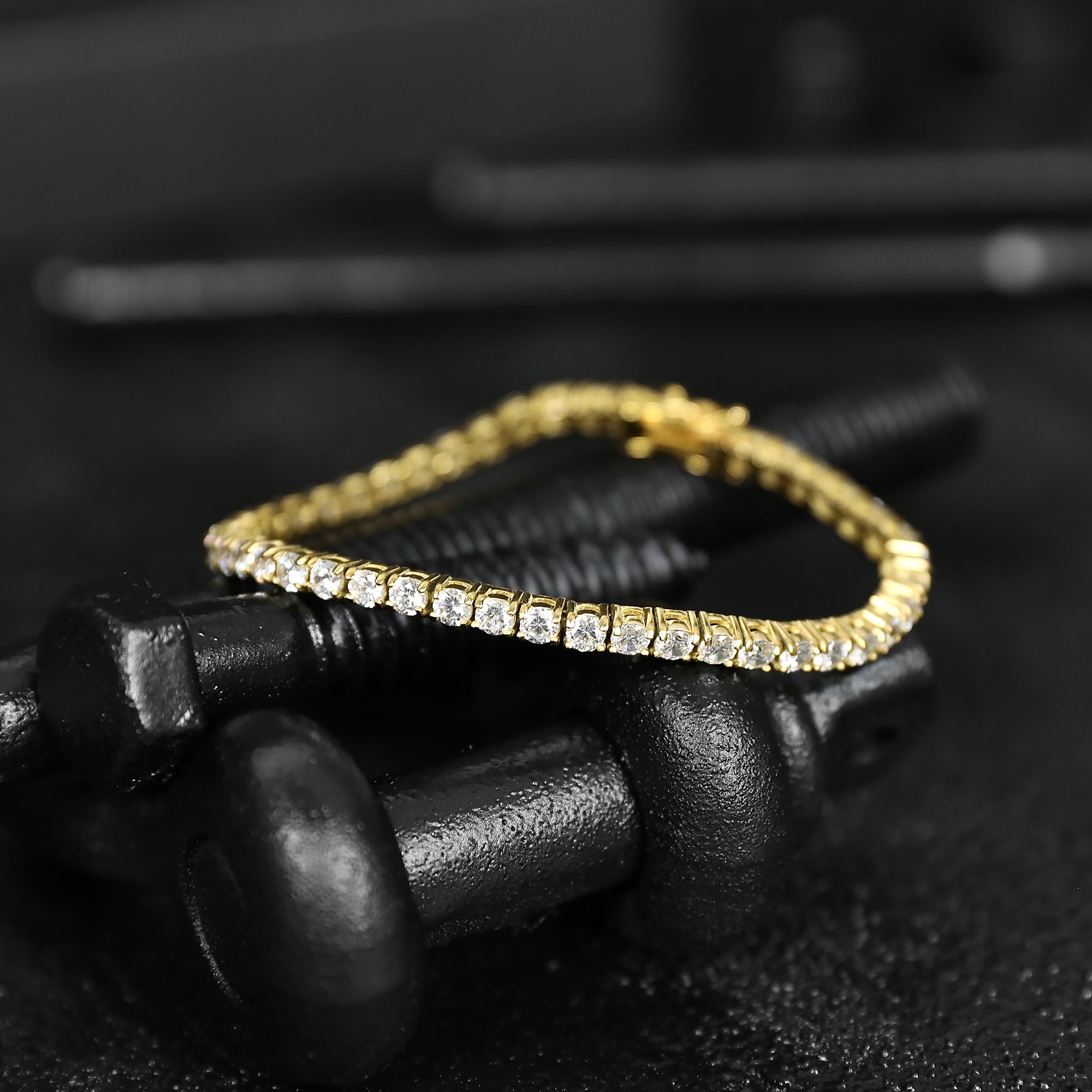 Tennis Bracelet - Gold 4mm