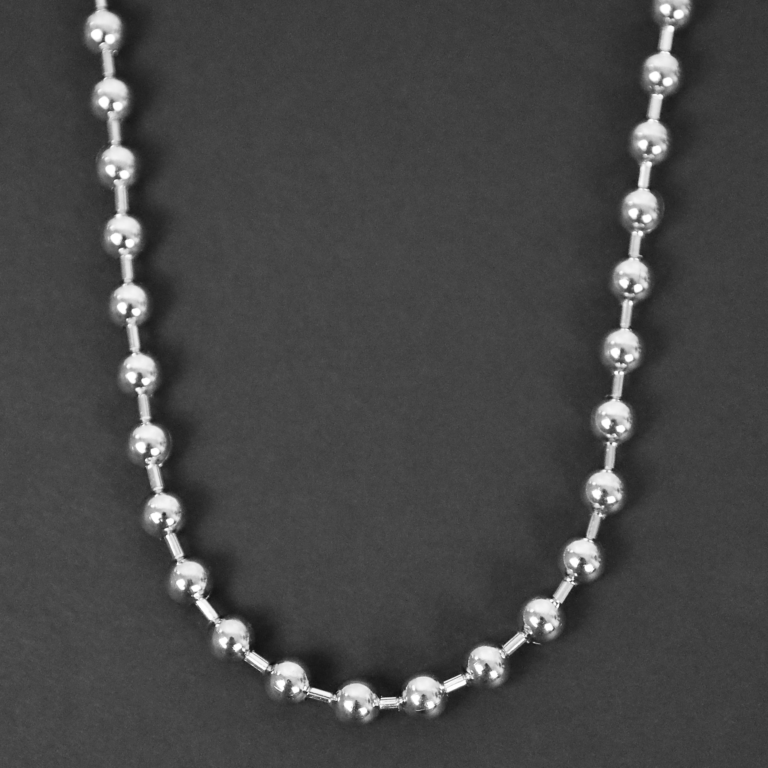 Ball Chain Necklace - Silver 8mm