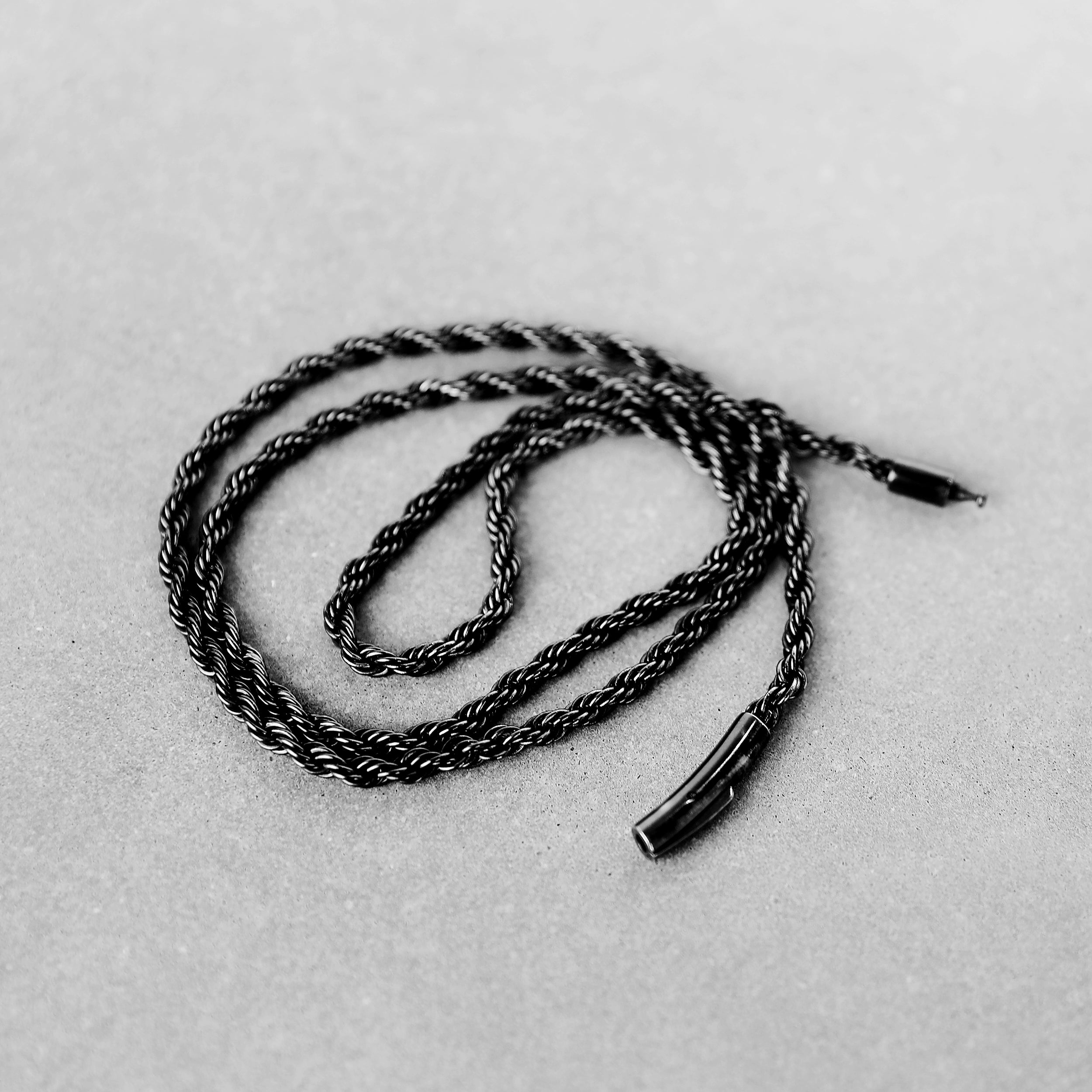 Rope Chain Necklace - Black 4mm