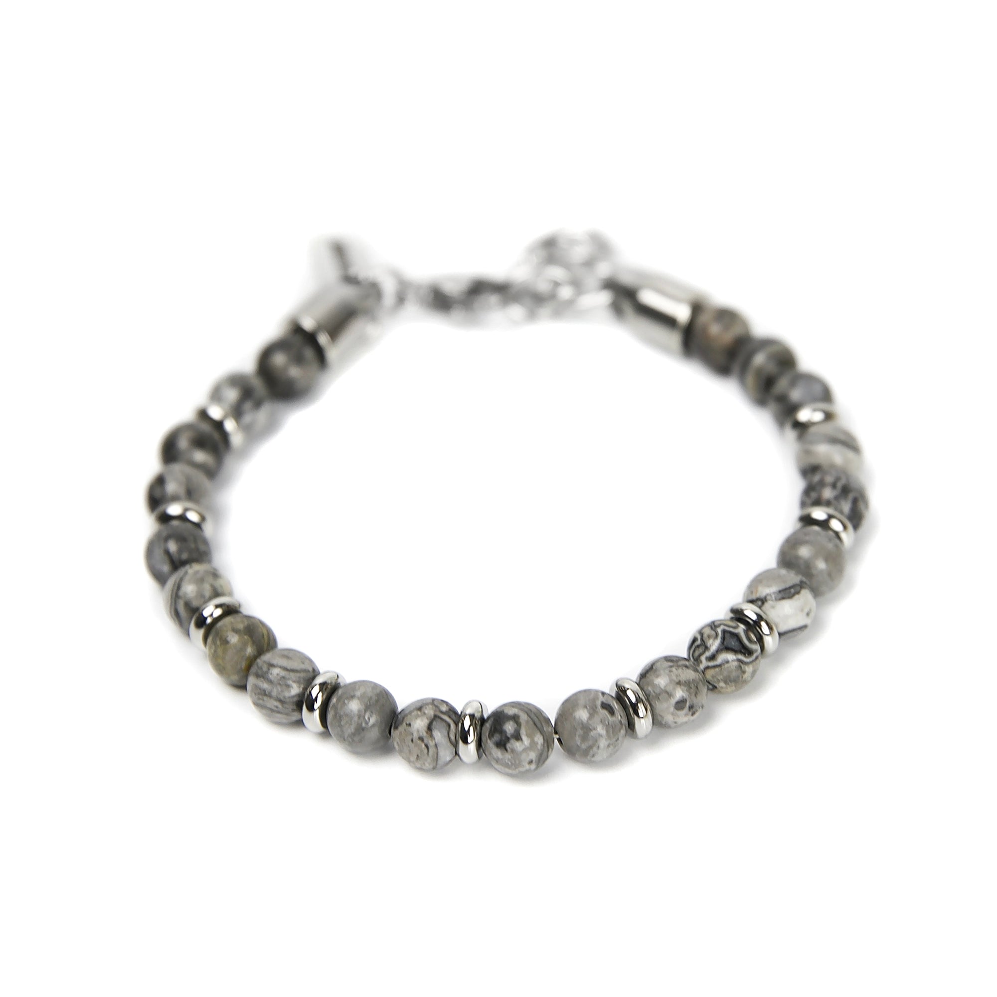 Bead Bracelet - Map x Silver