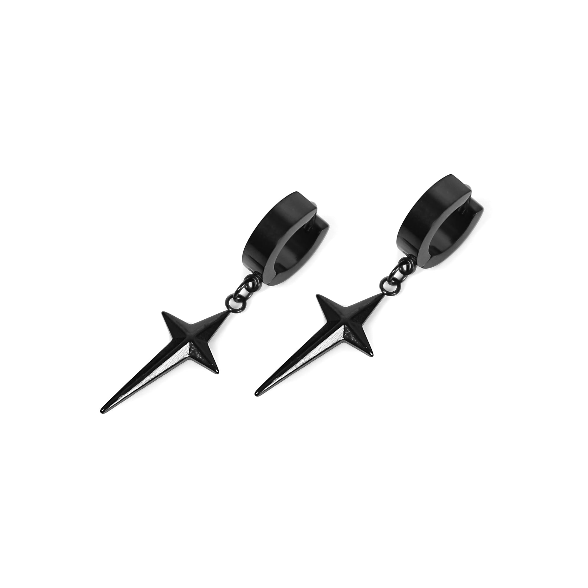 Star Cross Earring - Black