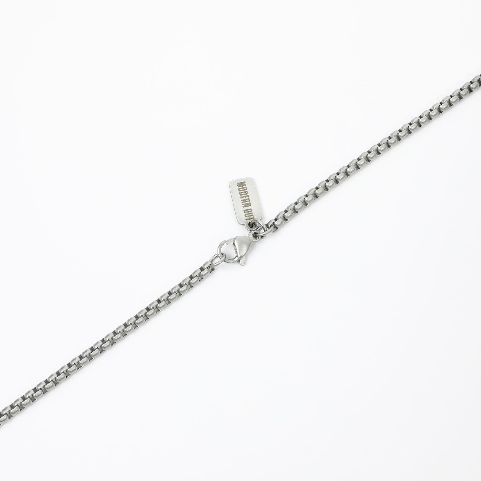 Box Chain Necklace - Matte Silver 2mm, 3mm