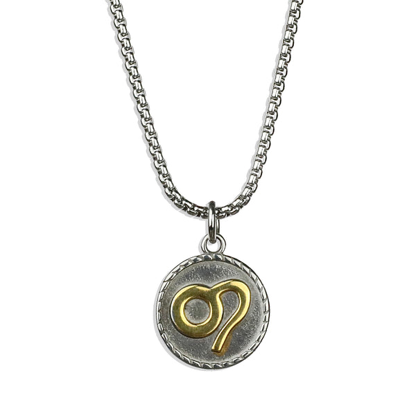 Zodiac Coin Necklace - Silver x Gold