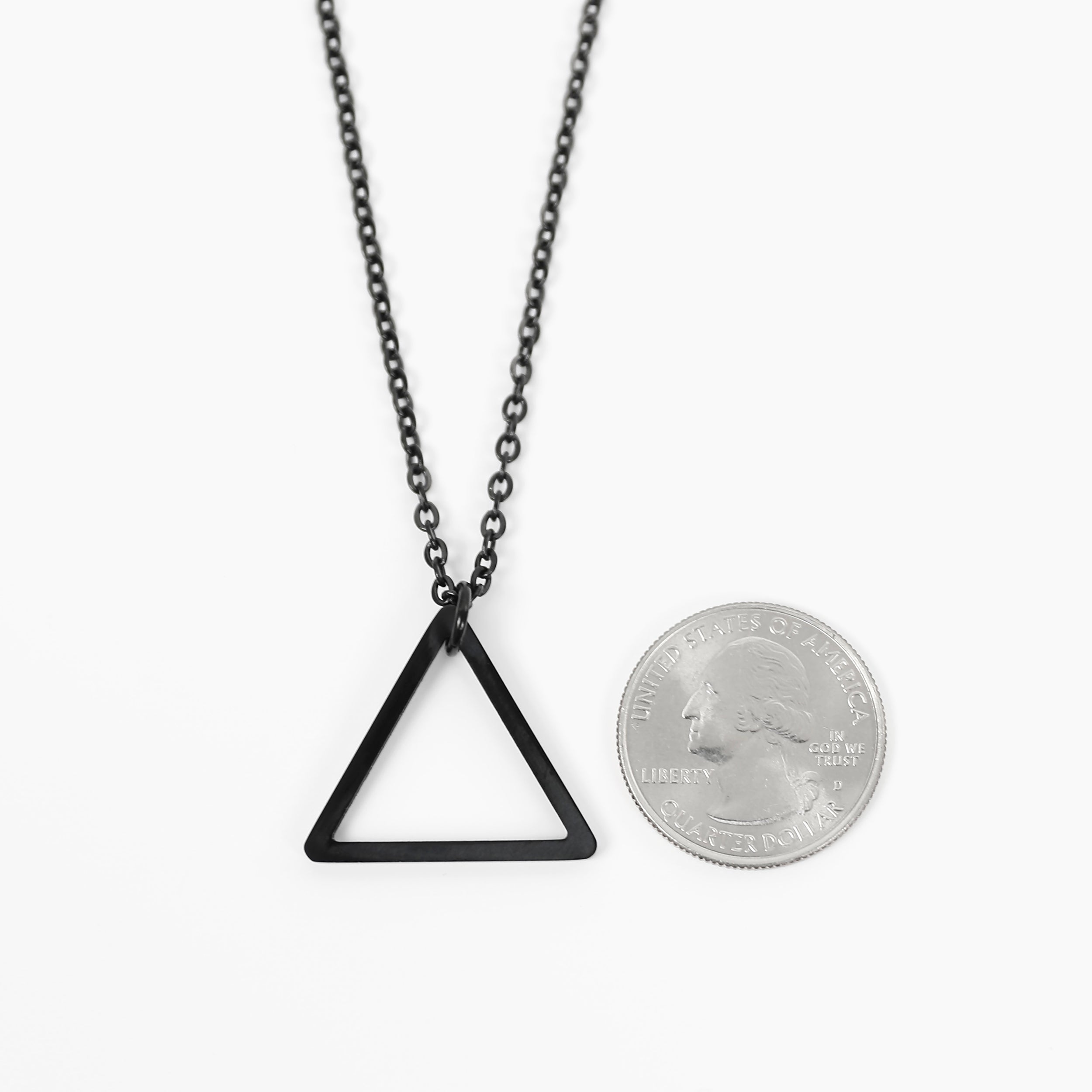 Triangle Necklace - Black