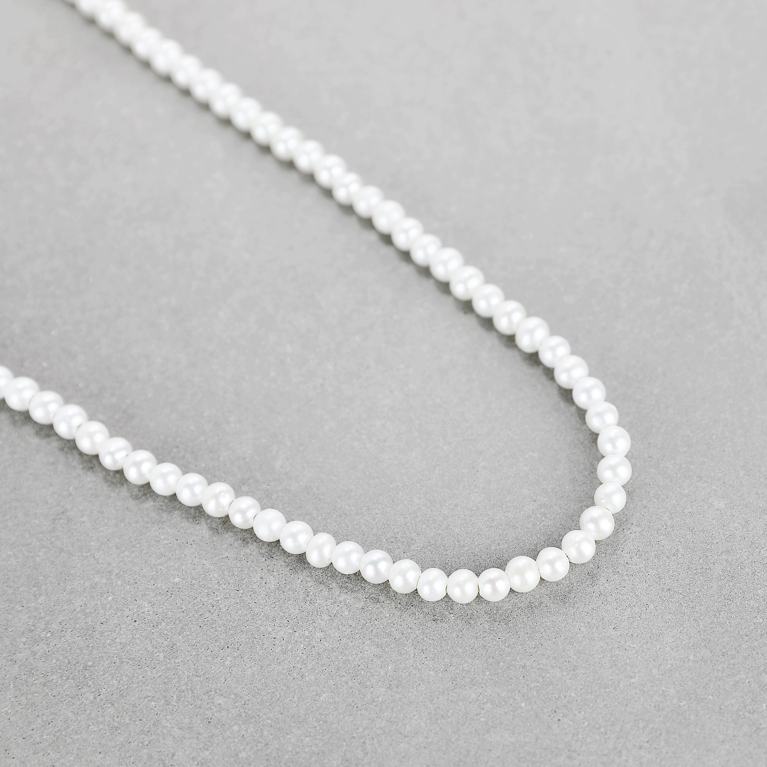 Modern Pearl Necklace - Pearl x Silver