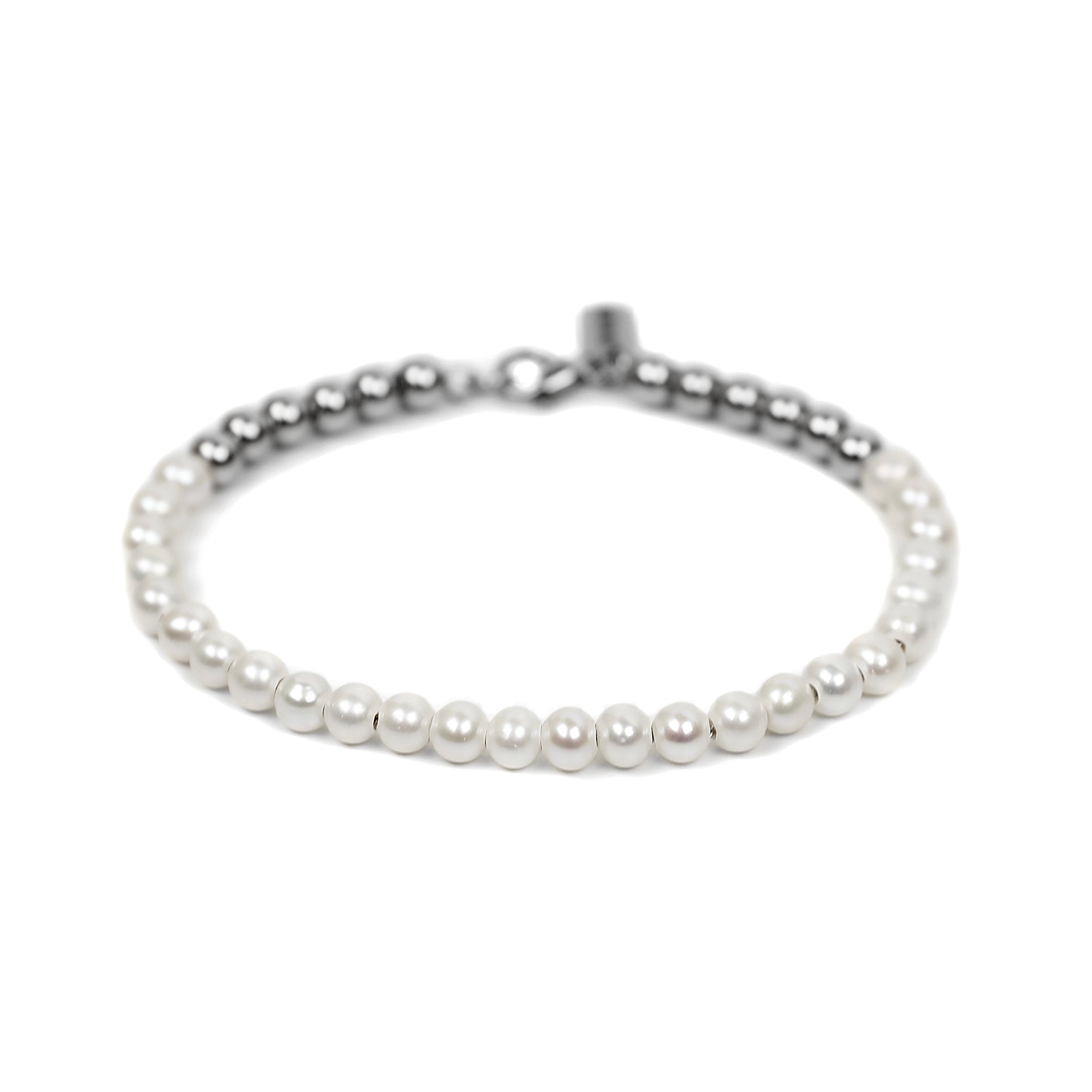 Modern Pearl Bracelet - Pearl x Silver