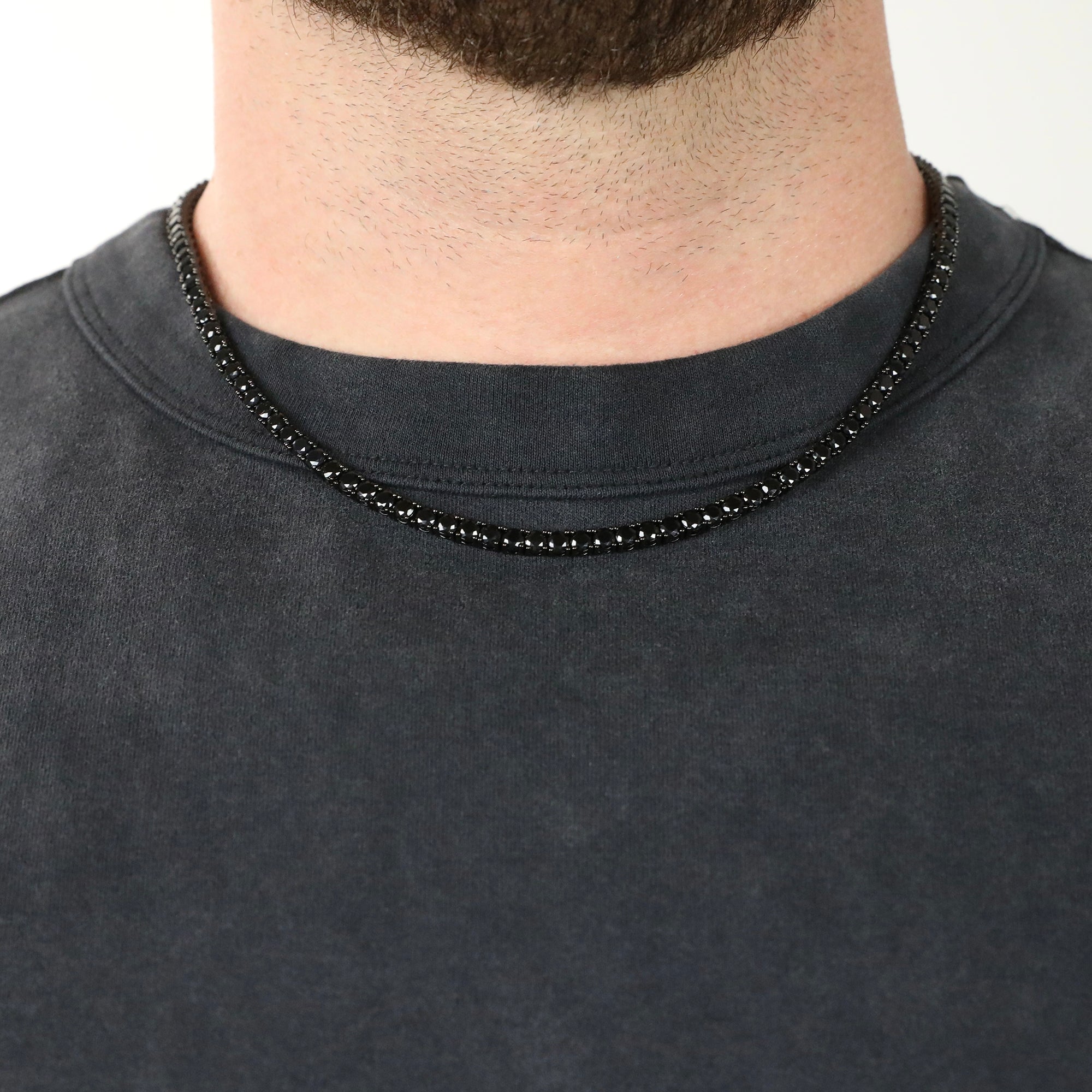 Tennis Necklace - Black 4mm