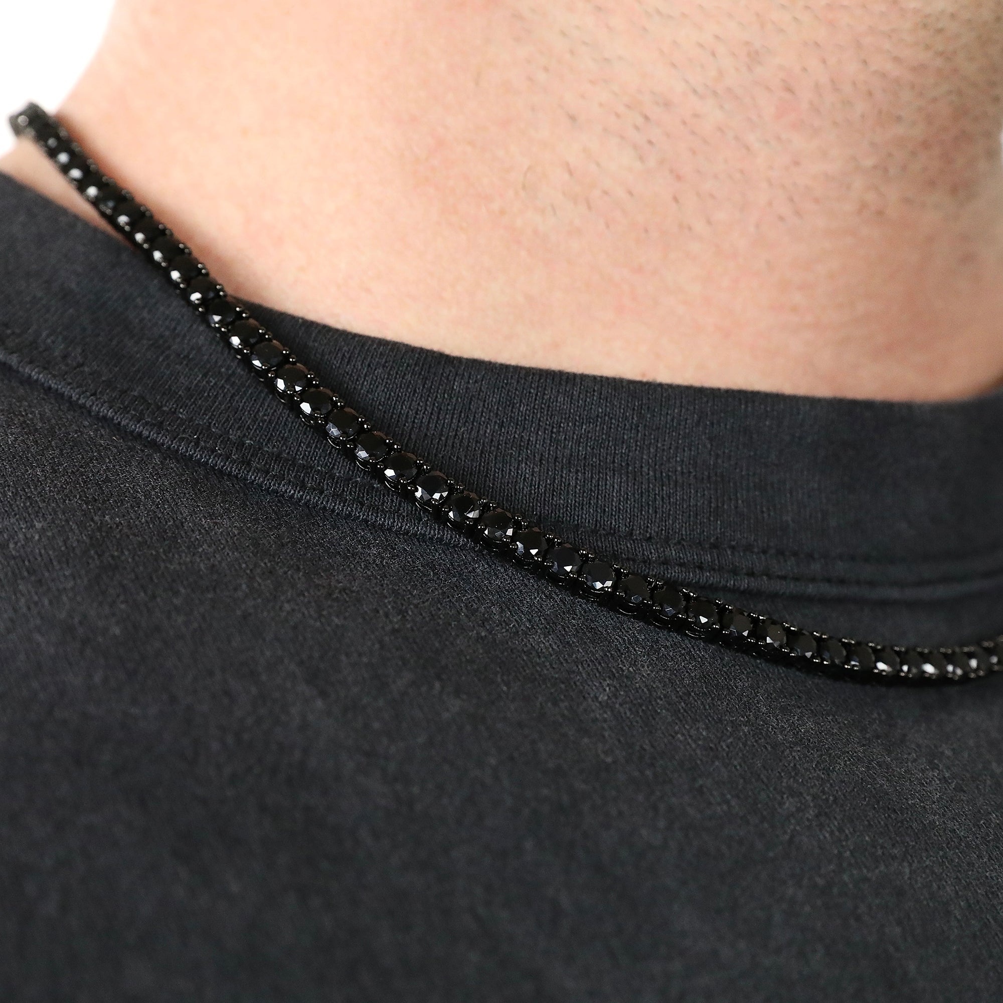 Tennis Necklace - Black 4mm