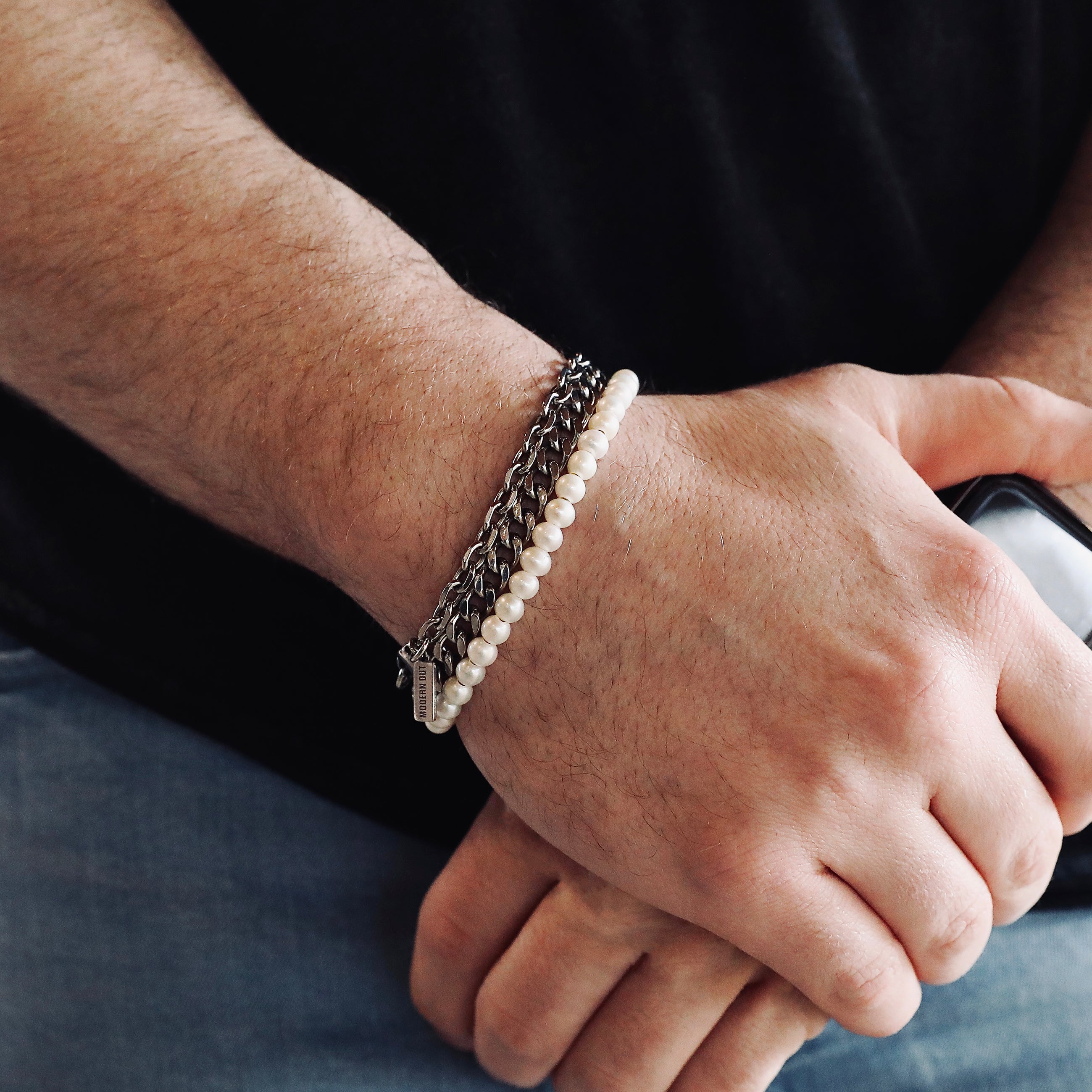 Modern Pearl Bracelet - Pearl x Silver