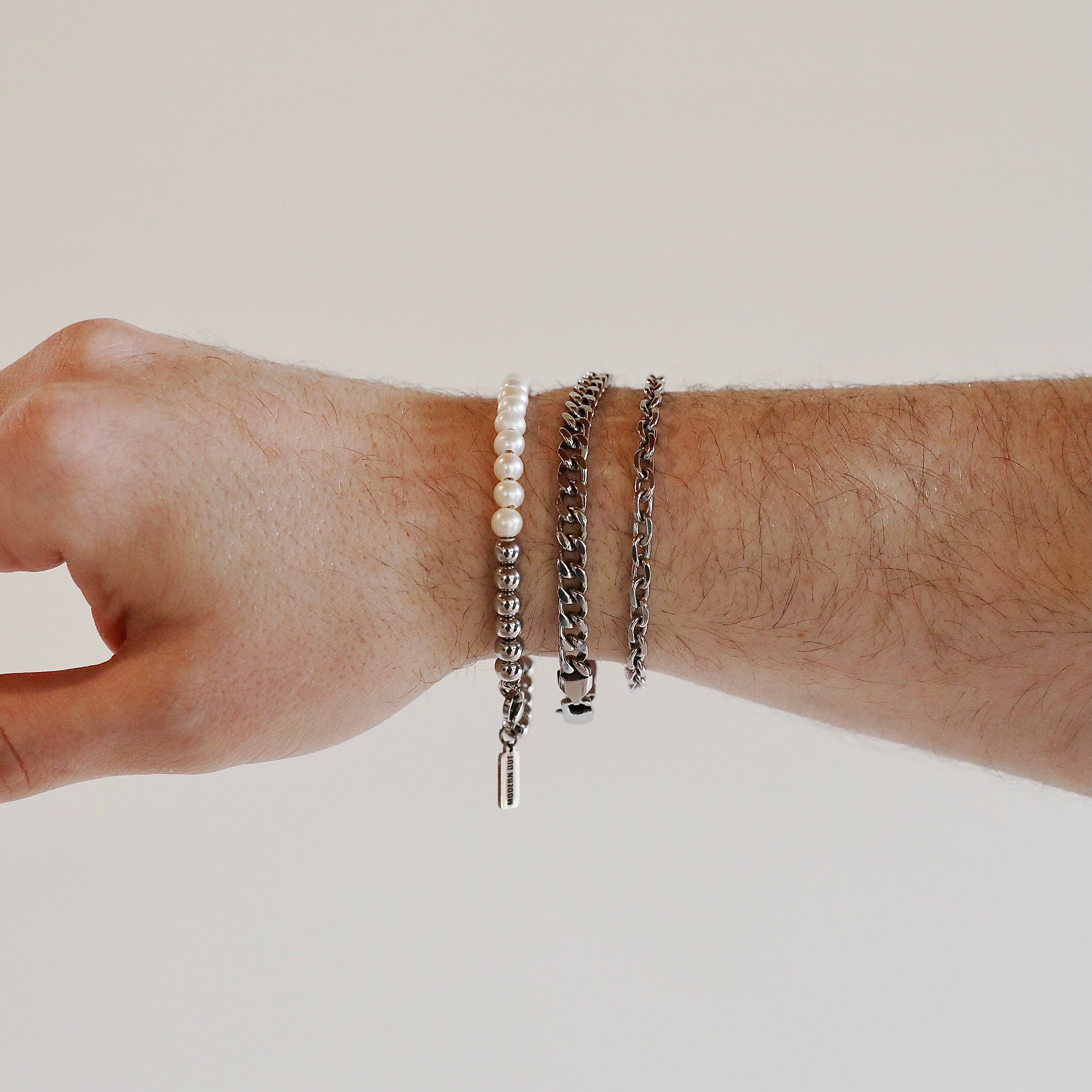Modern Pearl Bracelet - Pearl x Silver