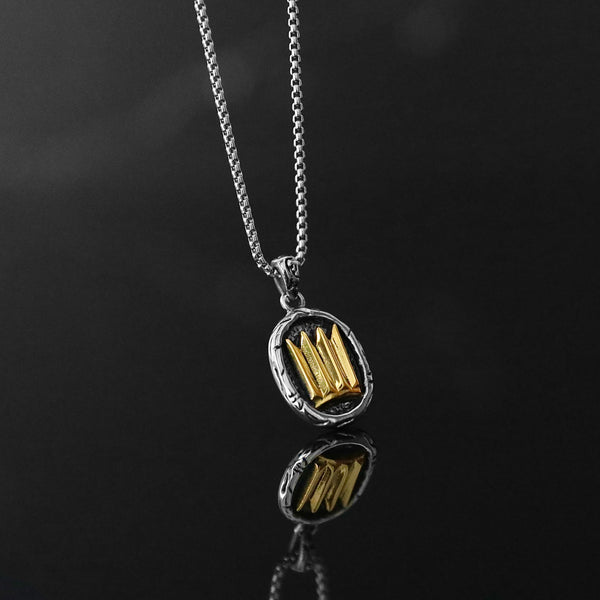 Crown Necklace - Silver x Gold