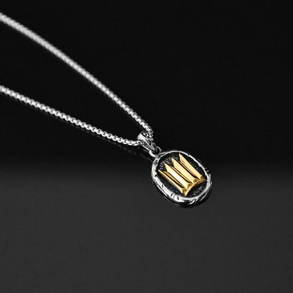 Crown Necklace - Silver x Gold