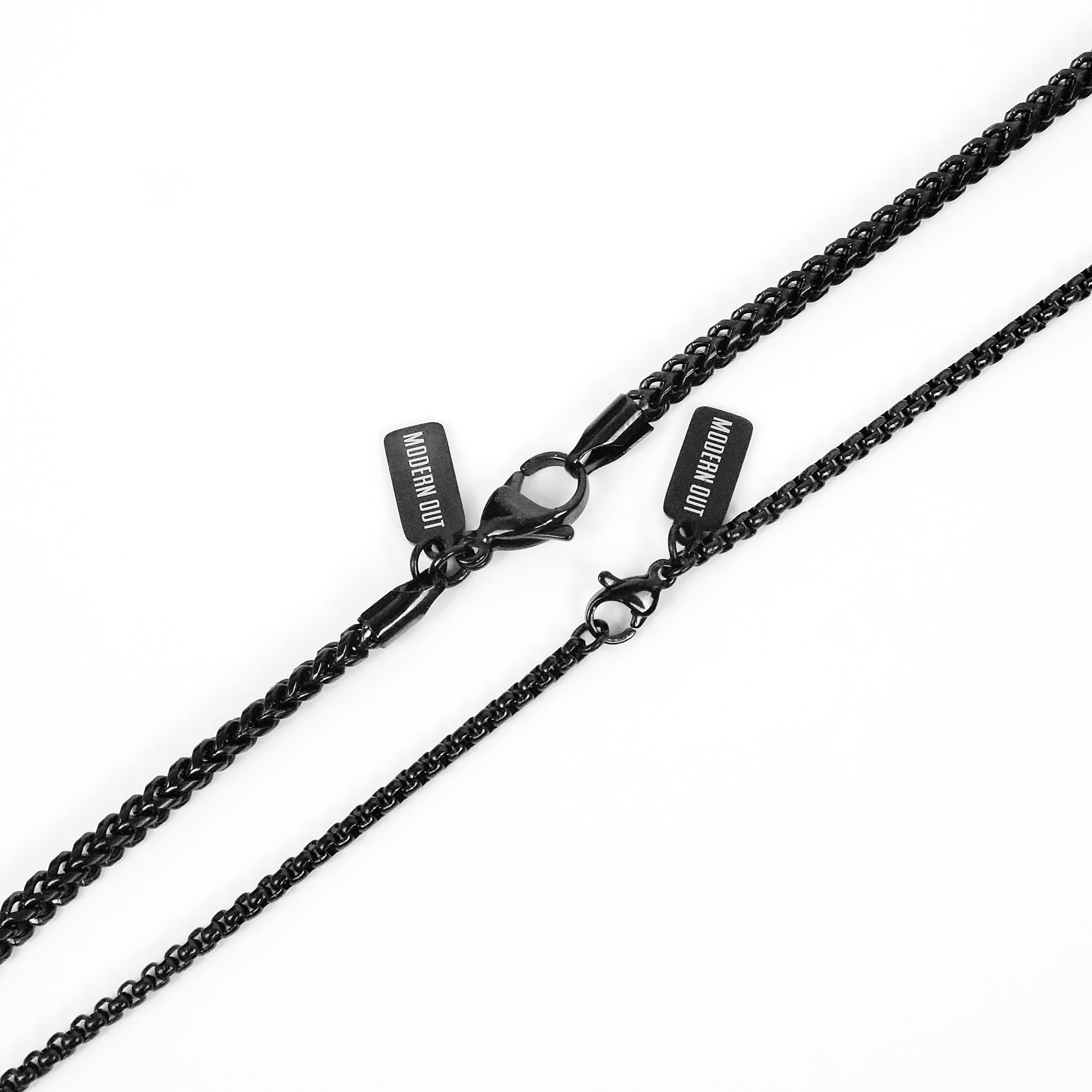 Franco + Box Chain Stack - Black 3.5mm x 2.5mm