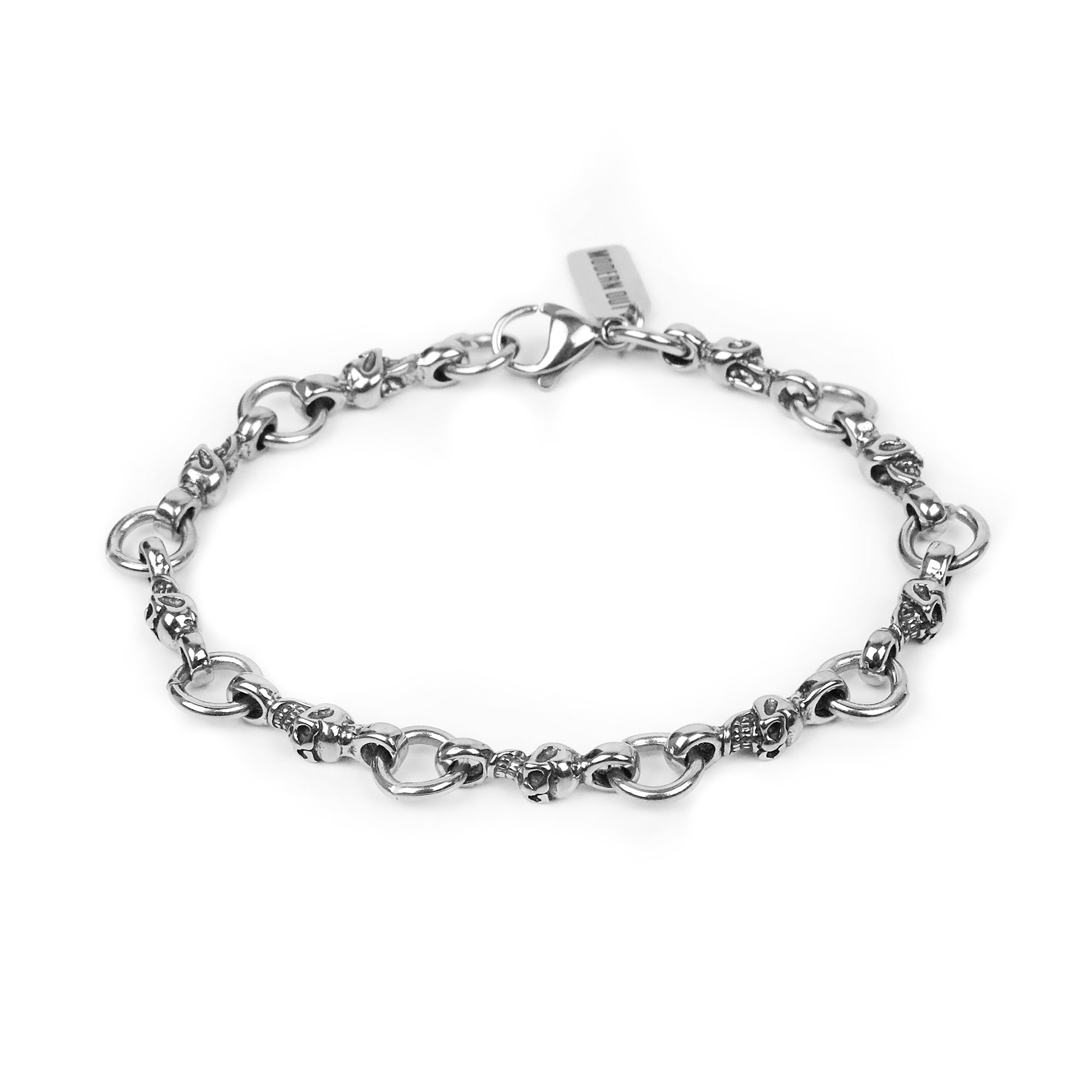 Skull Chain Bracelet - Silver 8mm