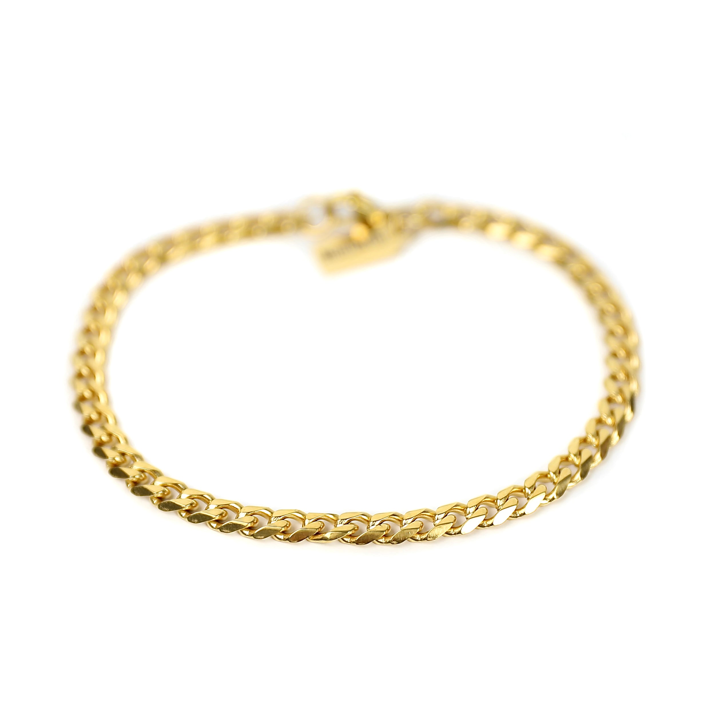 Minimal Cuban Bracelet - Gold 5mm