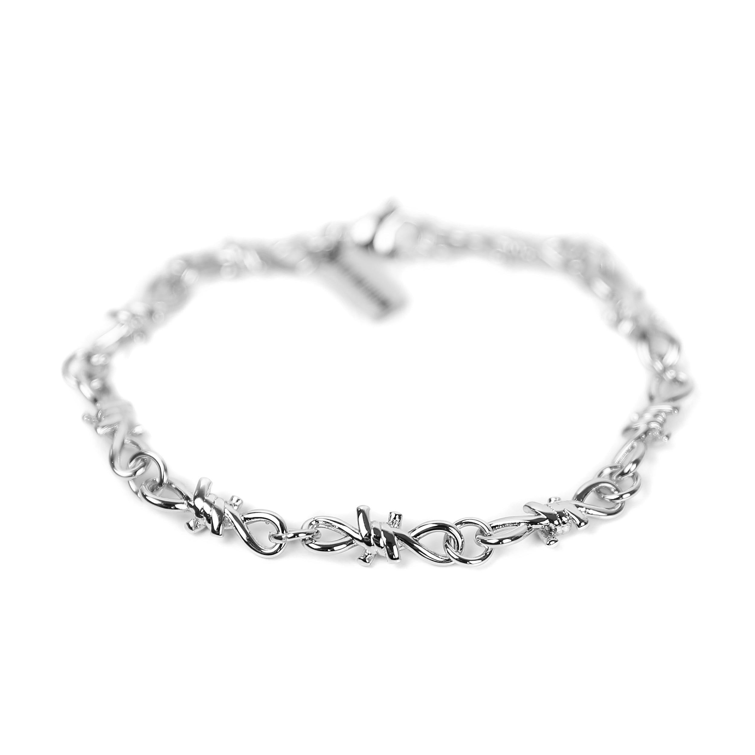 Barbed Wire Bracelet - Silver 7mm
