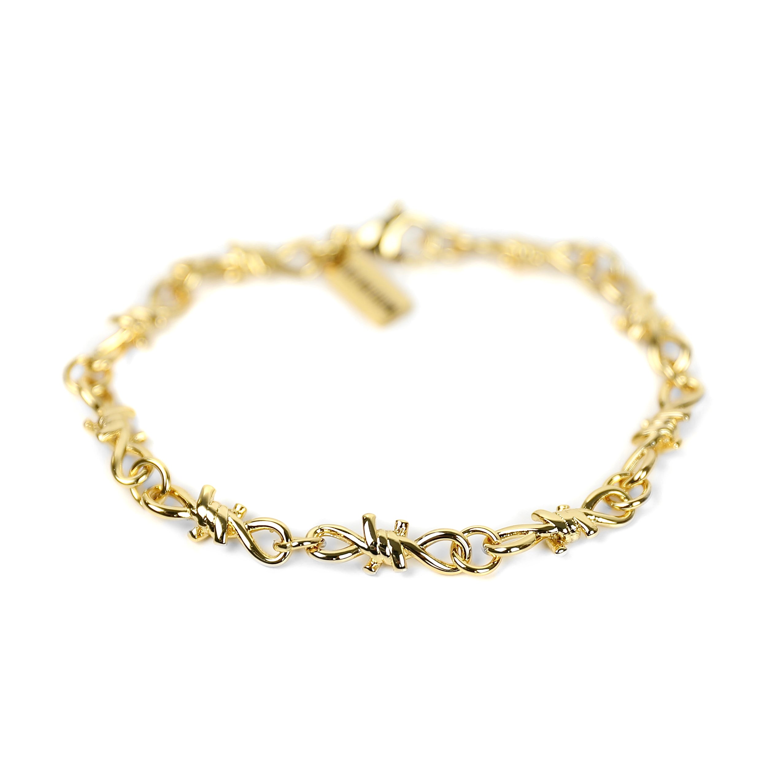 Barbed Wire Bracelet - Gold 7mm