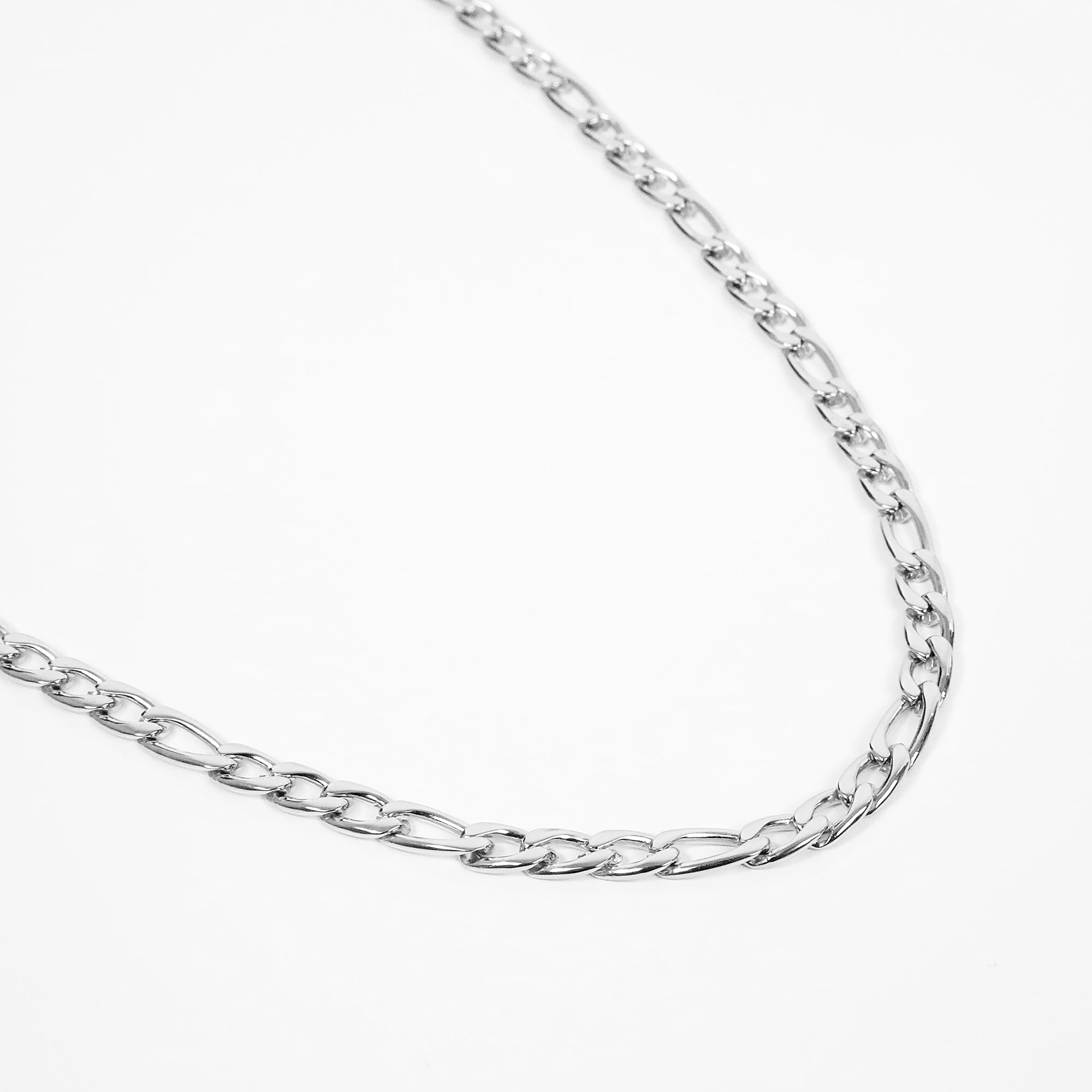 Figaro Chain Necklace - Silver 6mm