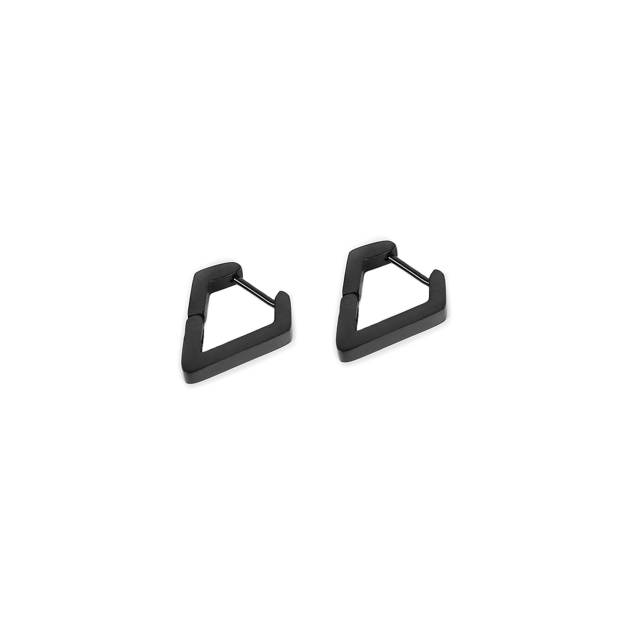 Tripent Hoop Earring - Black