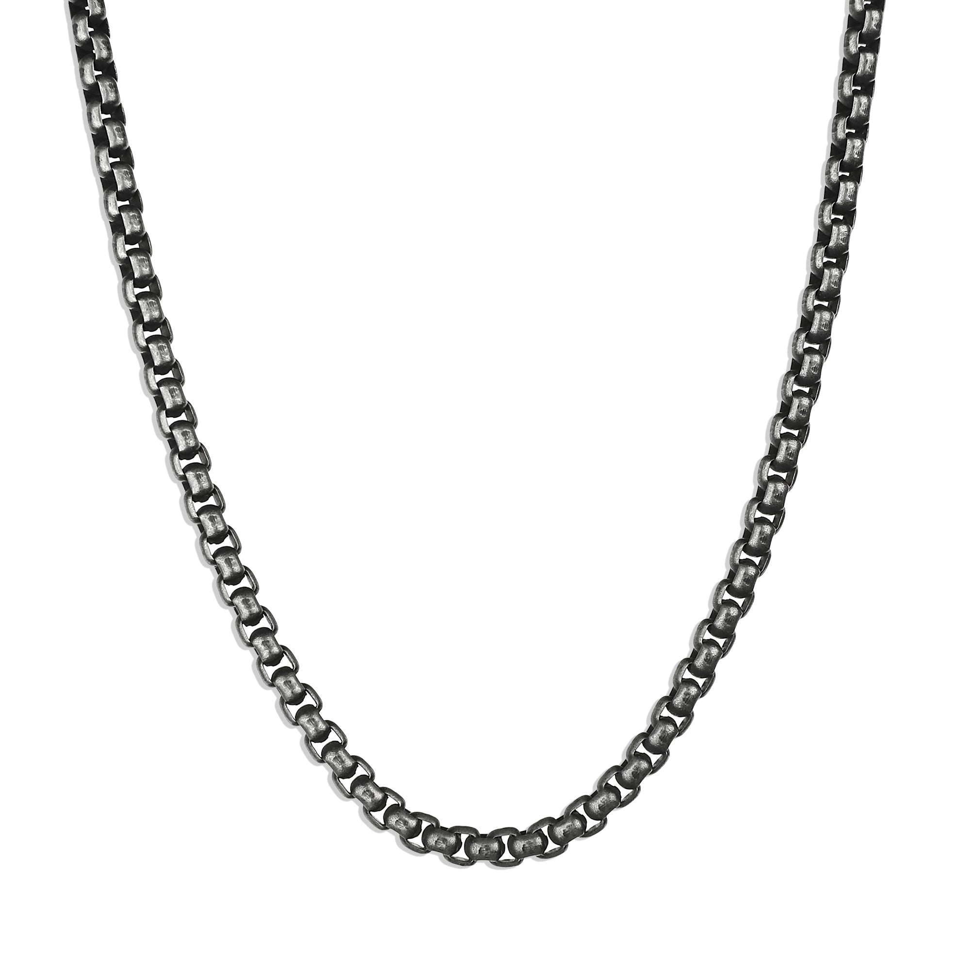 Box Chain Necklace - Antique Silver 3.5mm