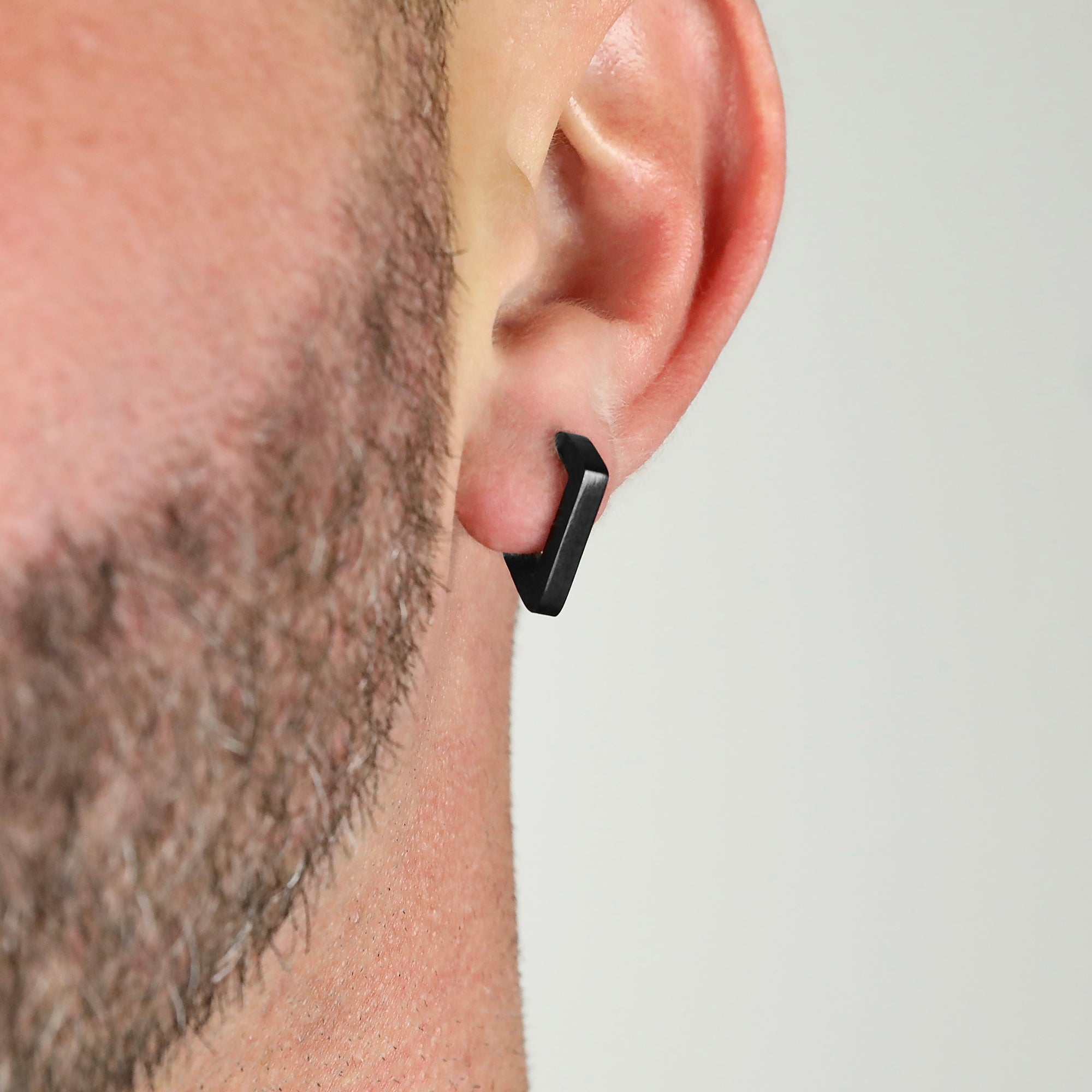 Tripent Hoop Earring - Black