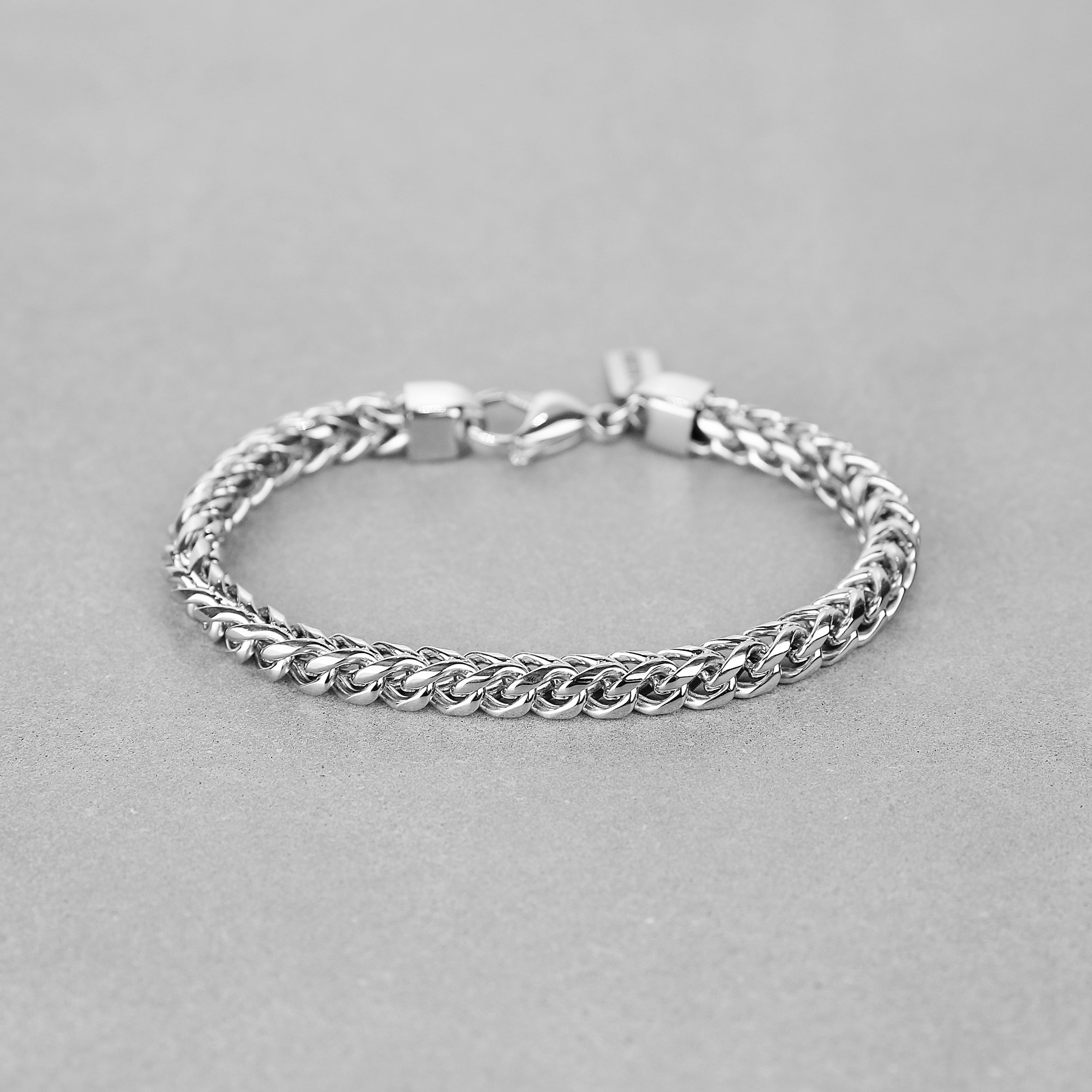 Franco Chain Bracelet - Silver 6mm