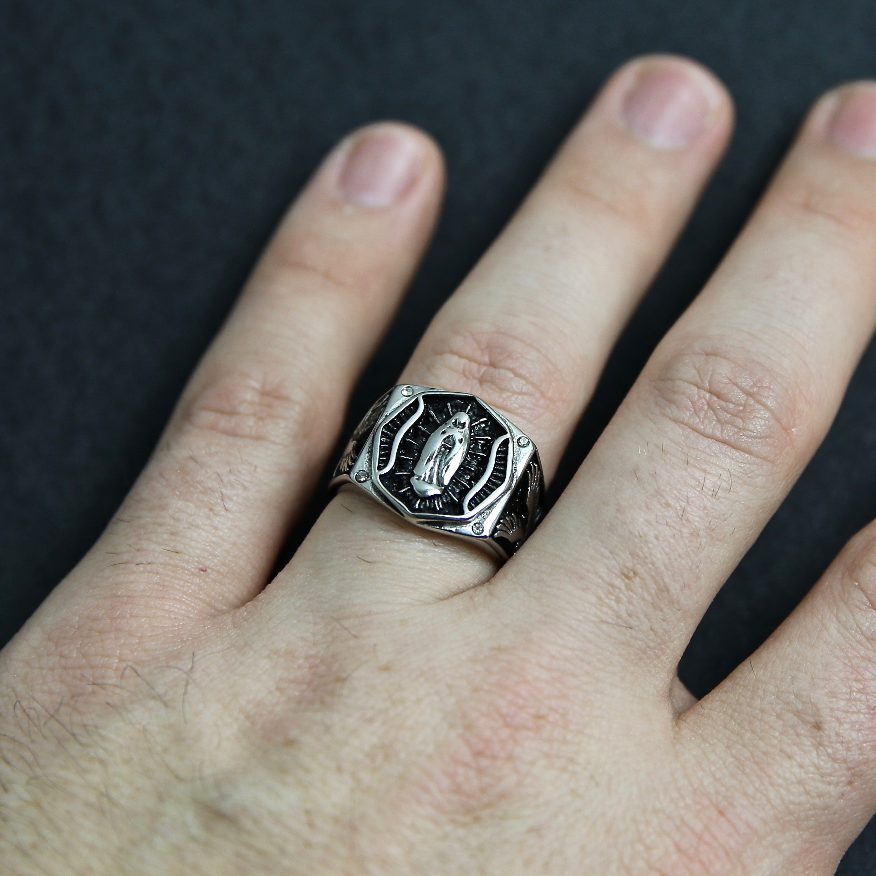 Virgin Mary Ring - Silver