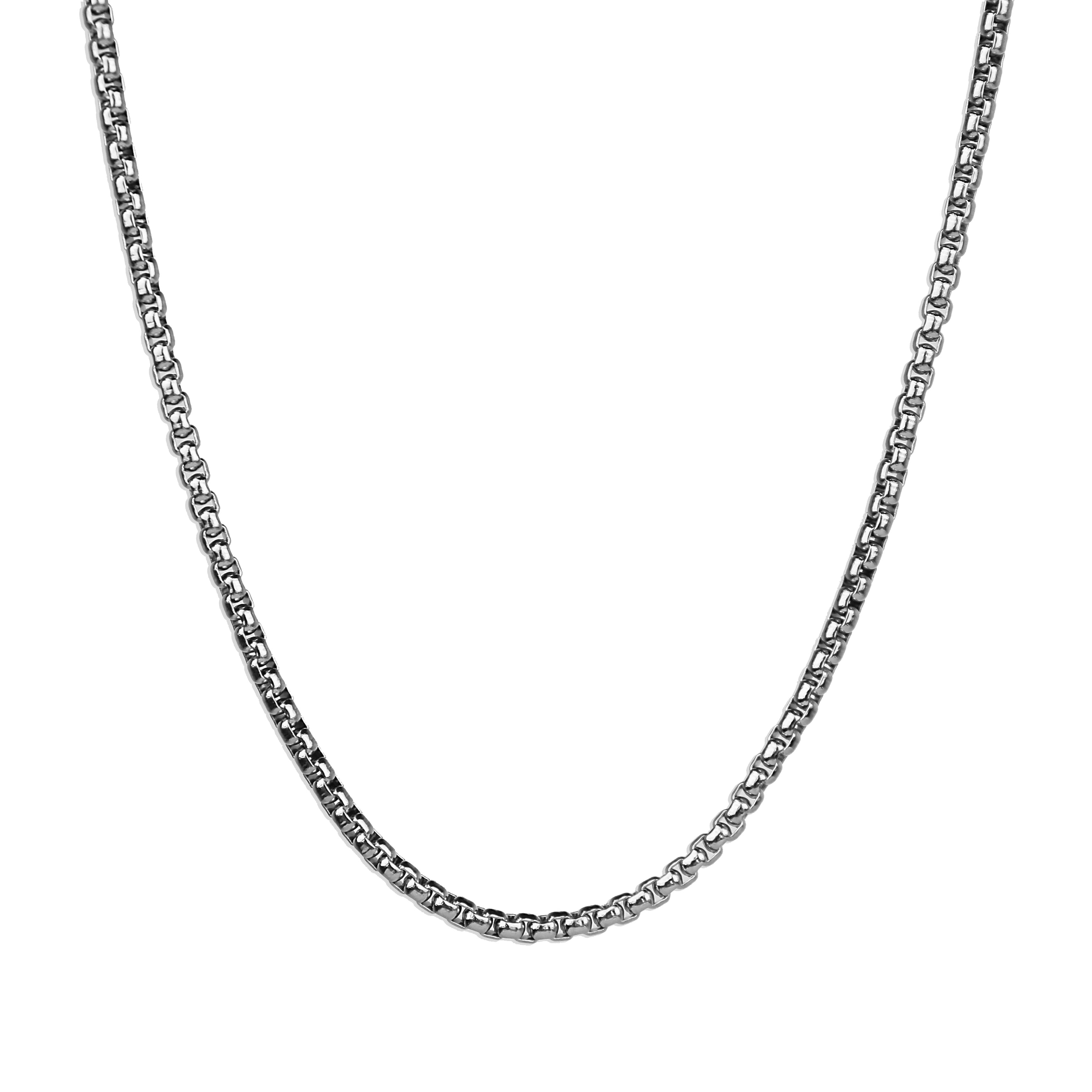 Box Chain Necklace - Silver 2mm, 3mm